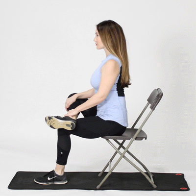 How to stretch your glutes part 8 - Seated Leg Cradle 