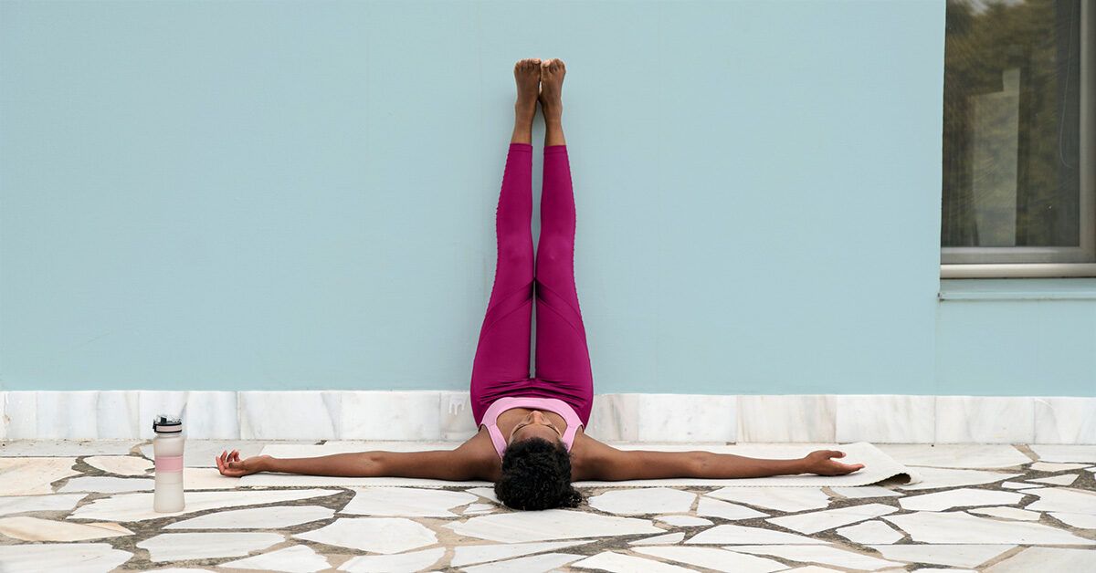 Relaxing Wall Yoga Sequence