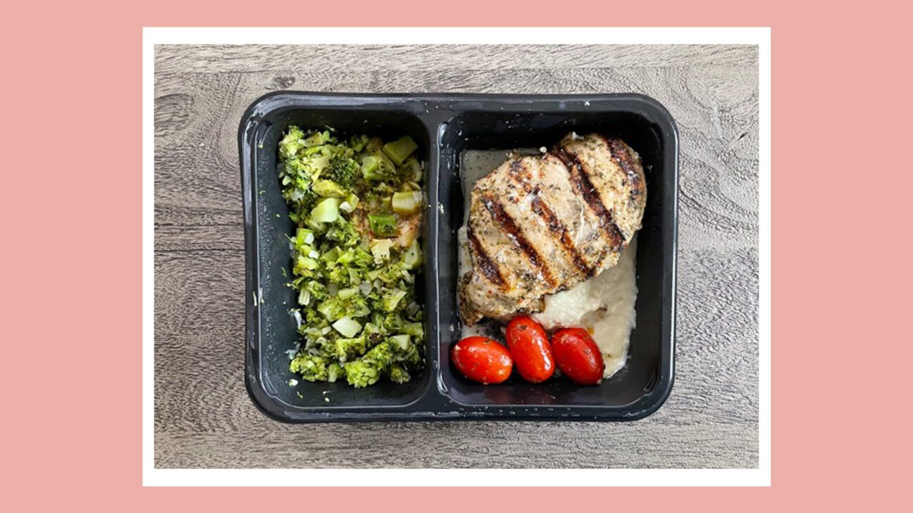 Creamy Parmesan Chicken with Roasted Broccoli & Tomatoes