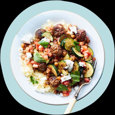 Martha and Marley Spoon Mediterranean Meatball Pan Roast