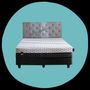 Front view of Layla Memory Foam Mattress on bed frame