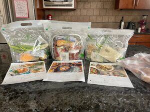 Home Chef Family Meals in plastic bags