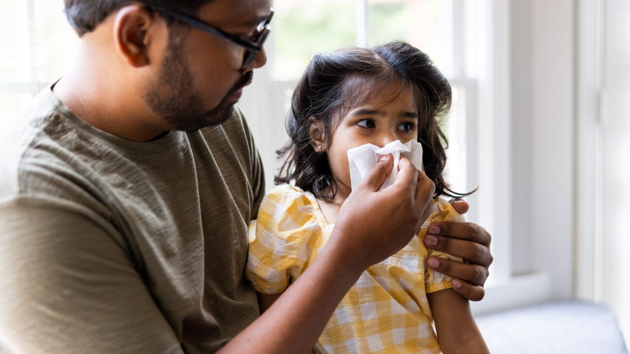 child with hemophilia having a nosebleed