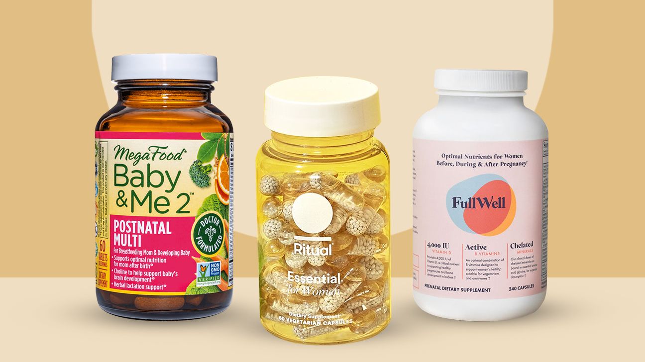 a collage of the best postnatal supplements
