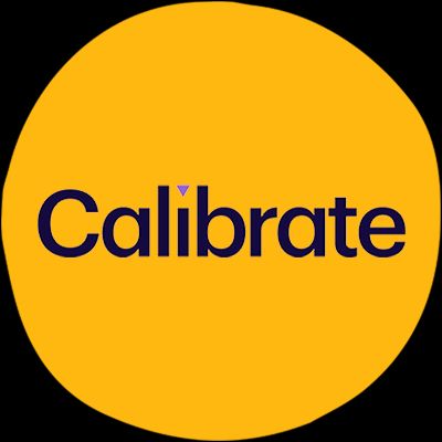 Calibrate logo on orange background