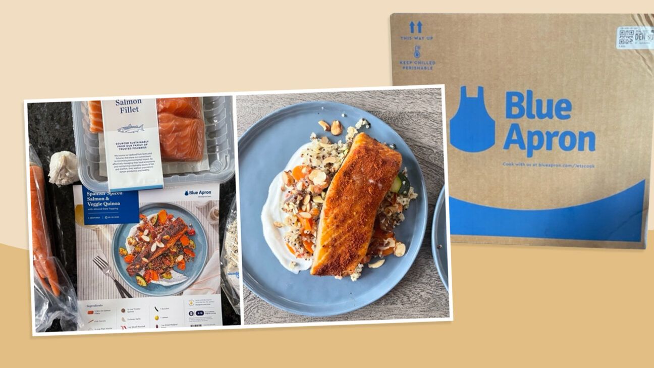 Image of a meal from Blue Apron cooked and prepared