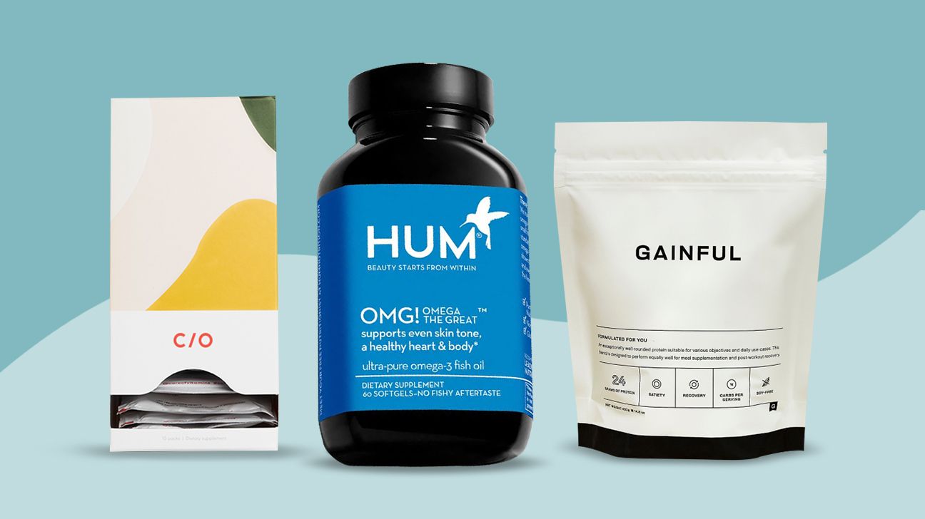 a collage of personalized vitamin subscription brands