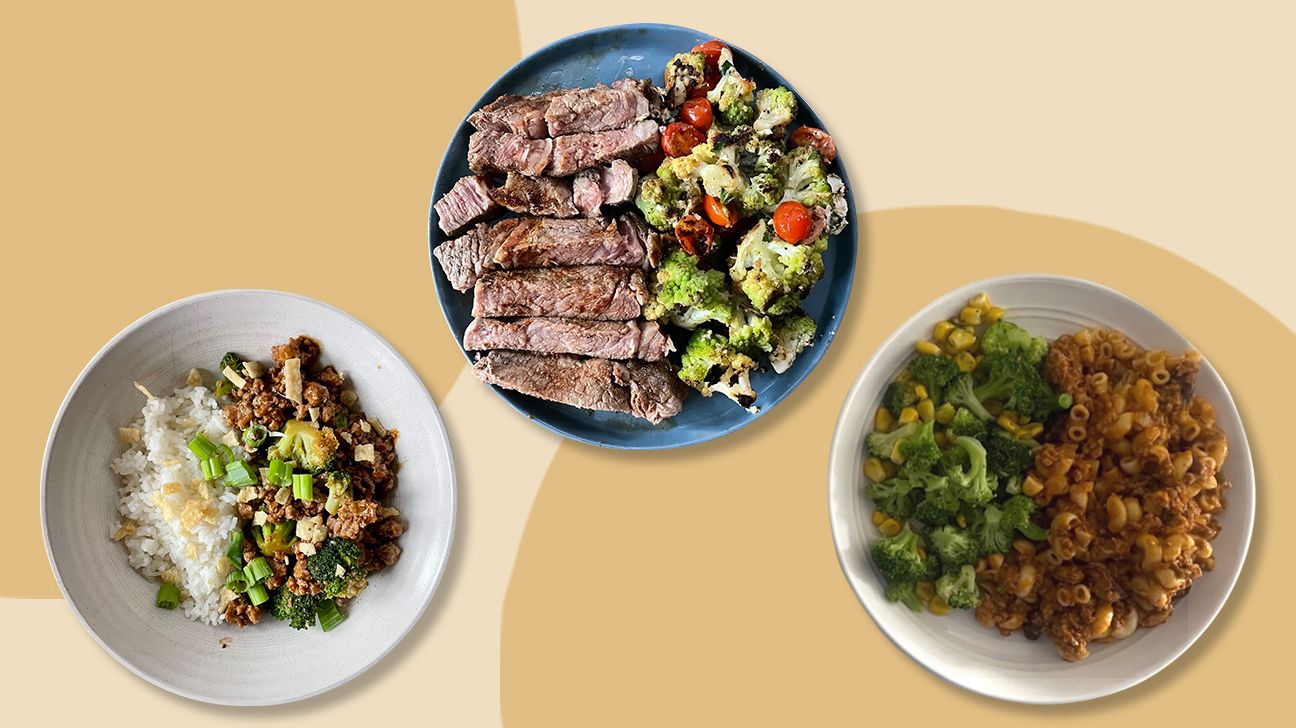 low carb meals plated