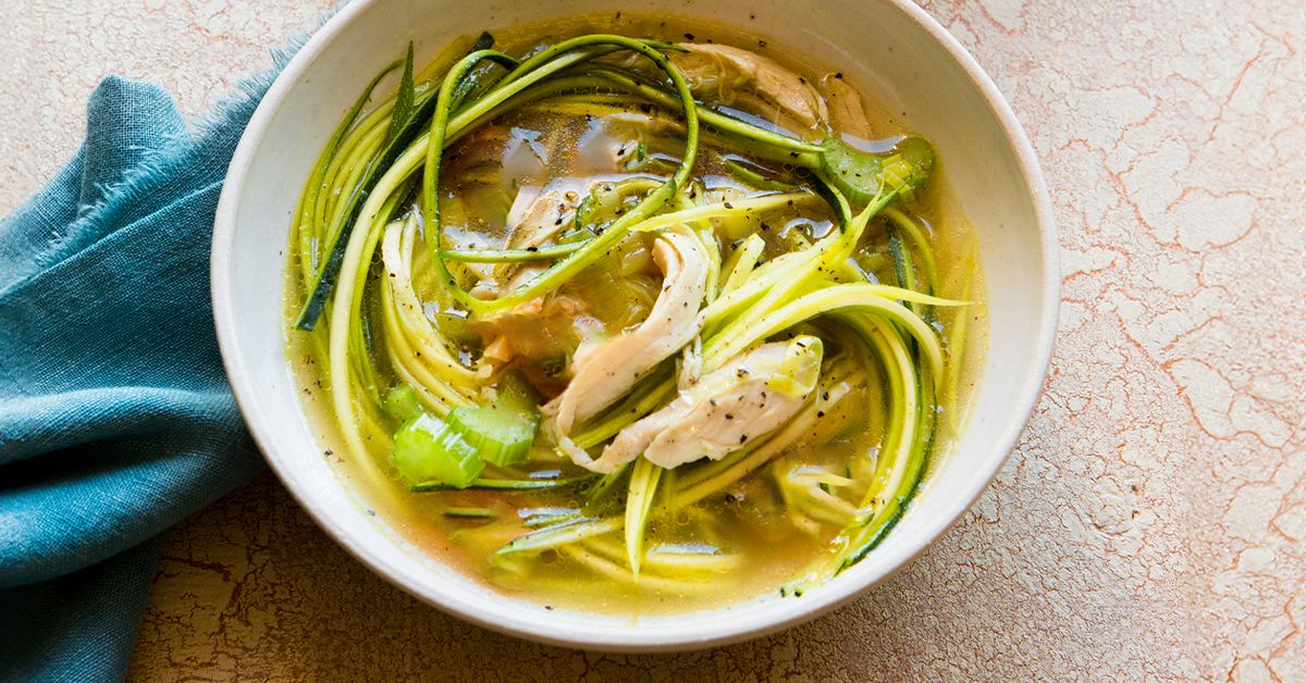Instant Pot Chicken "Noodle" Soup (Keto)