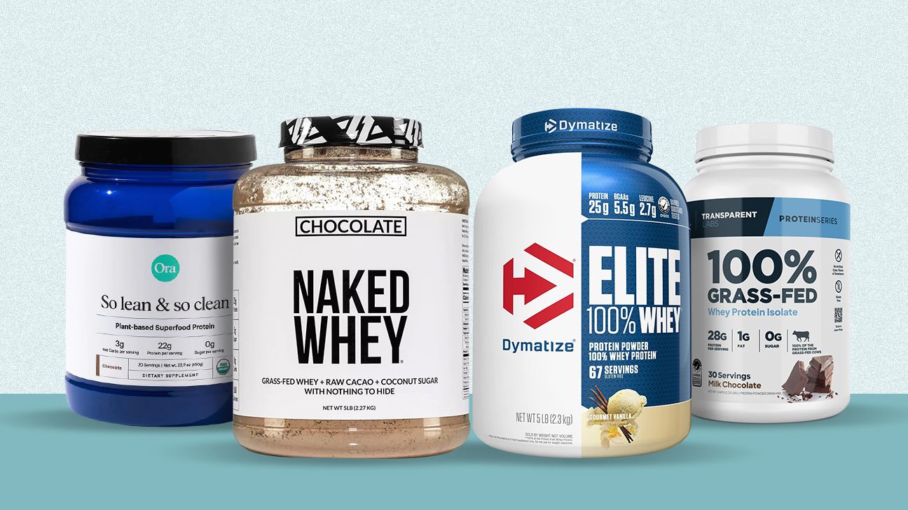 Four of the best protein powders for weight loss, including options from Ora, Naked, Transparent Labs, and Dymatize