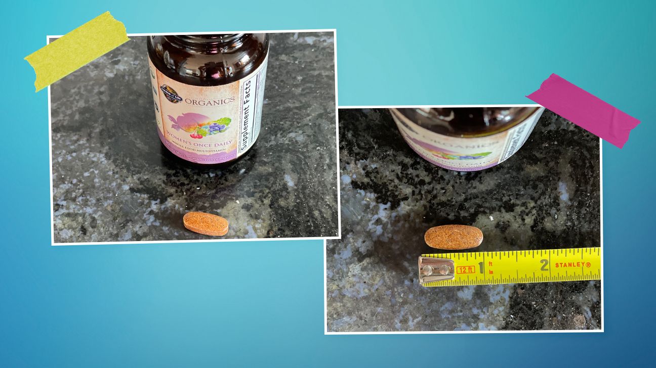 Imagens de teste do multivitamínico orgânico para mulheres Garden of Life