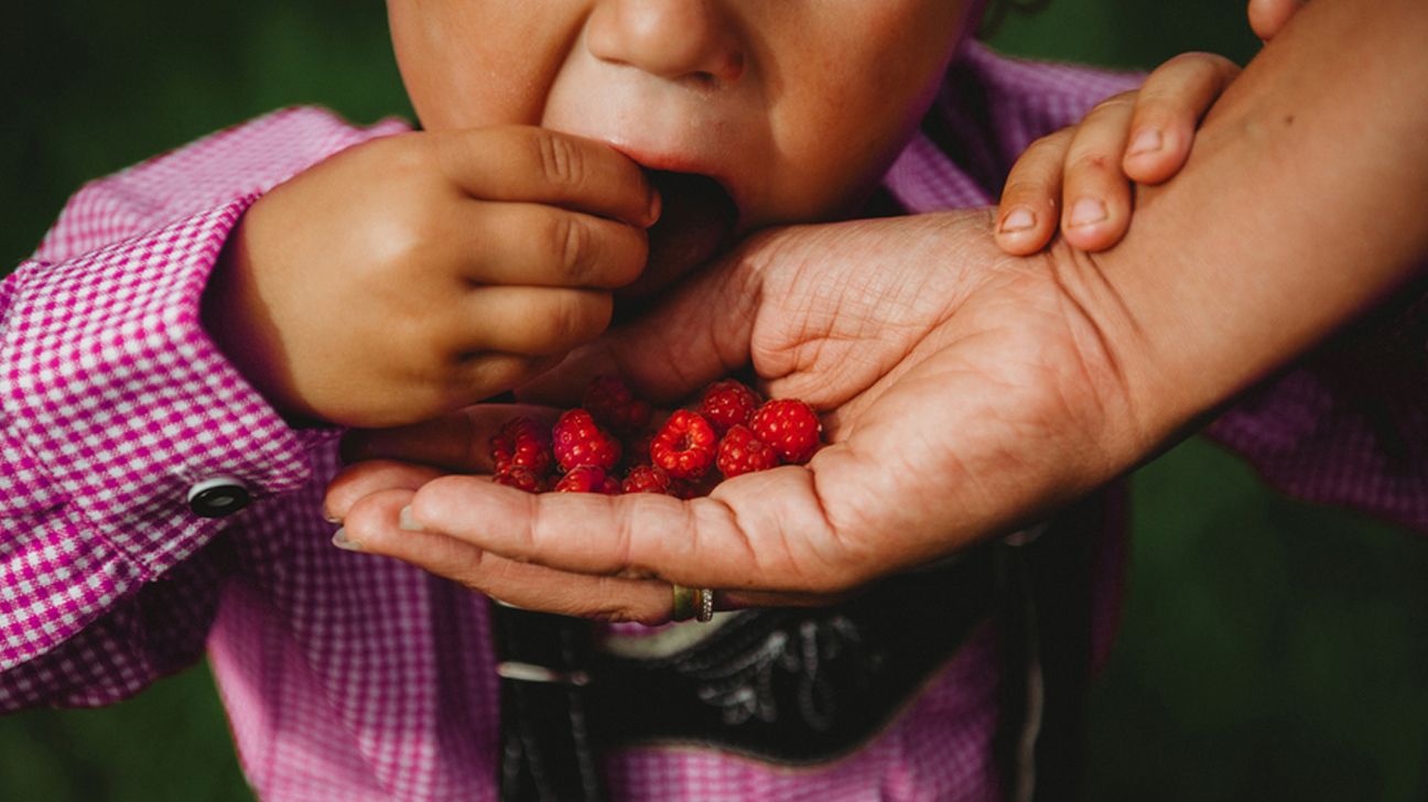 child with pediatric hypoglycemia eating berries-1