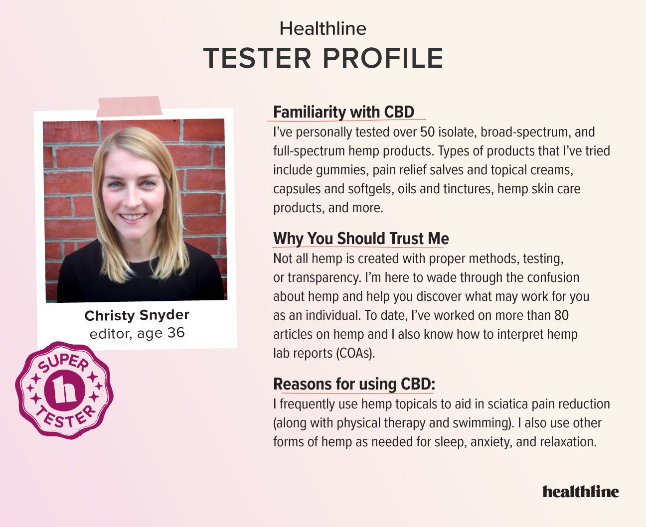 Super tester Christy Snyder