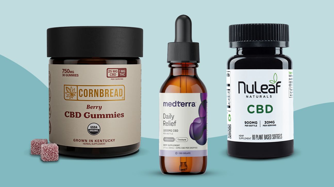 a collage of three different types of CBD