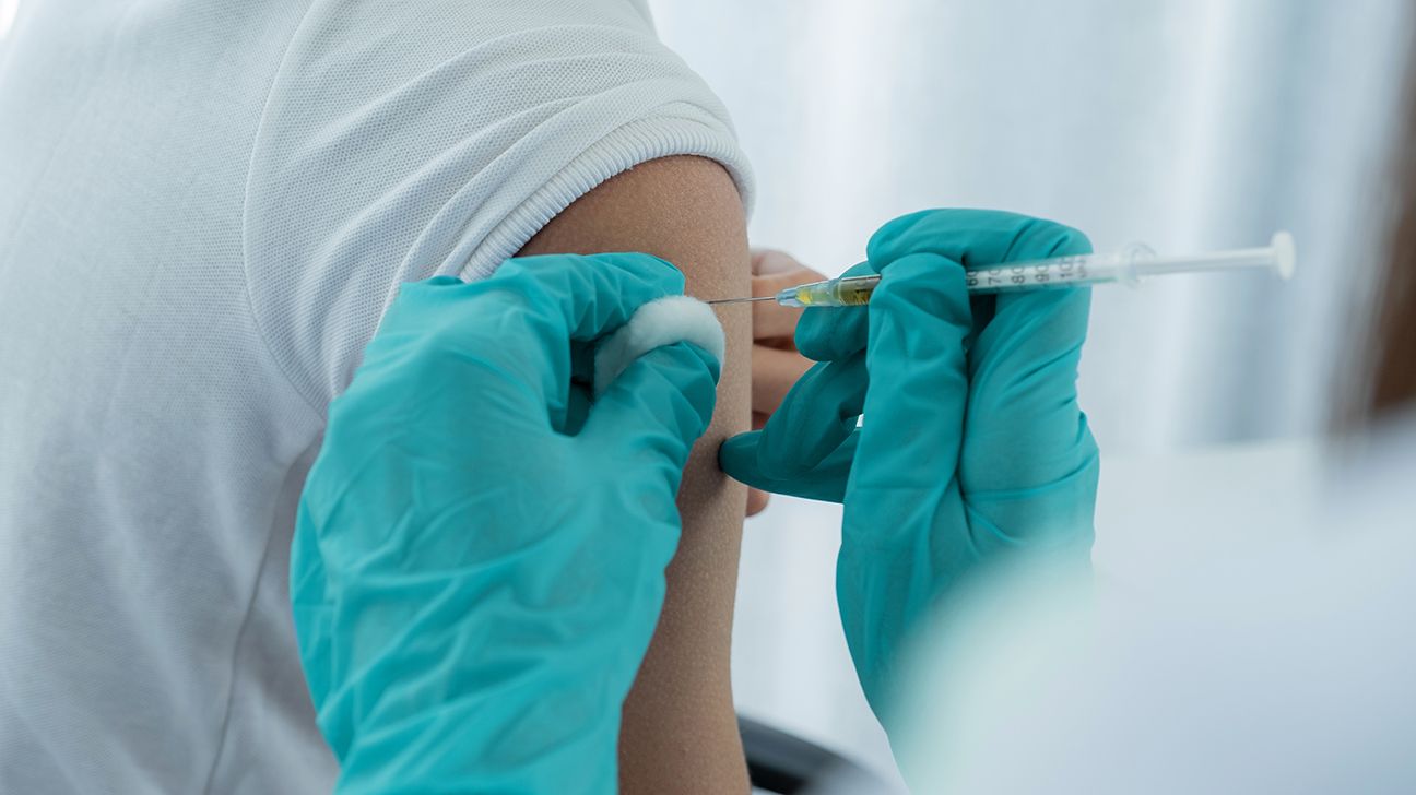 A person receiving an injection.