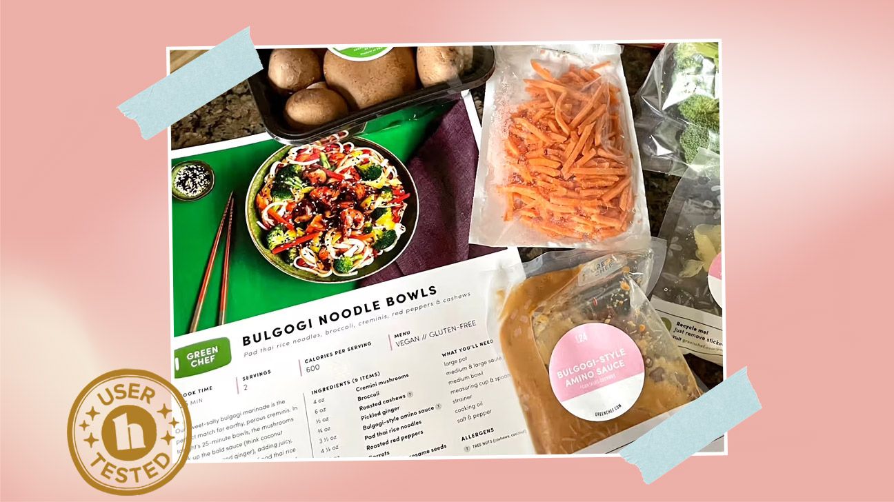 Bulgogi Noodle Bowls ingredients and recipe card from Green Chef