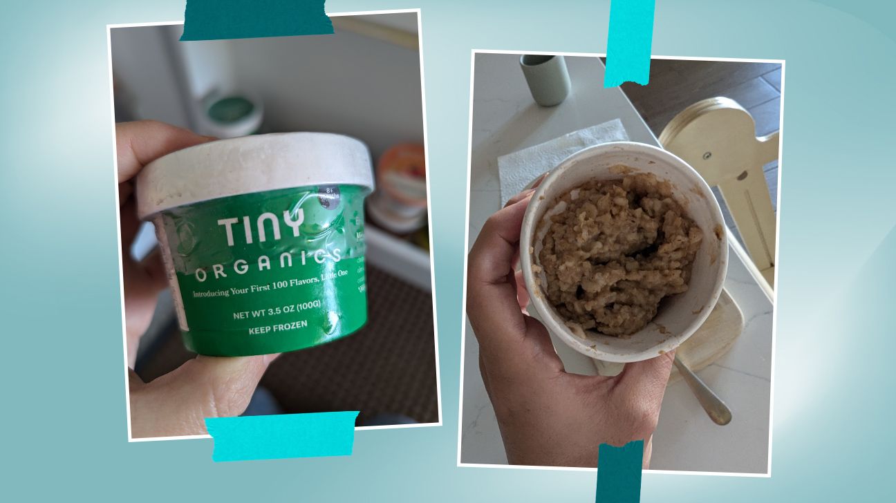 Catherine Conelly and son try Tiny Organics