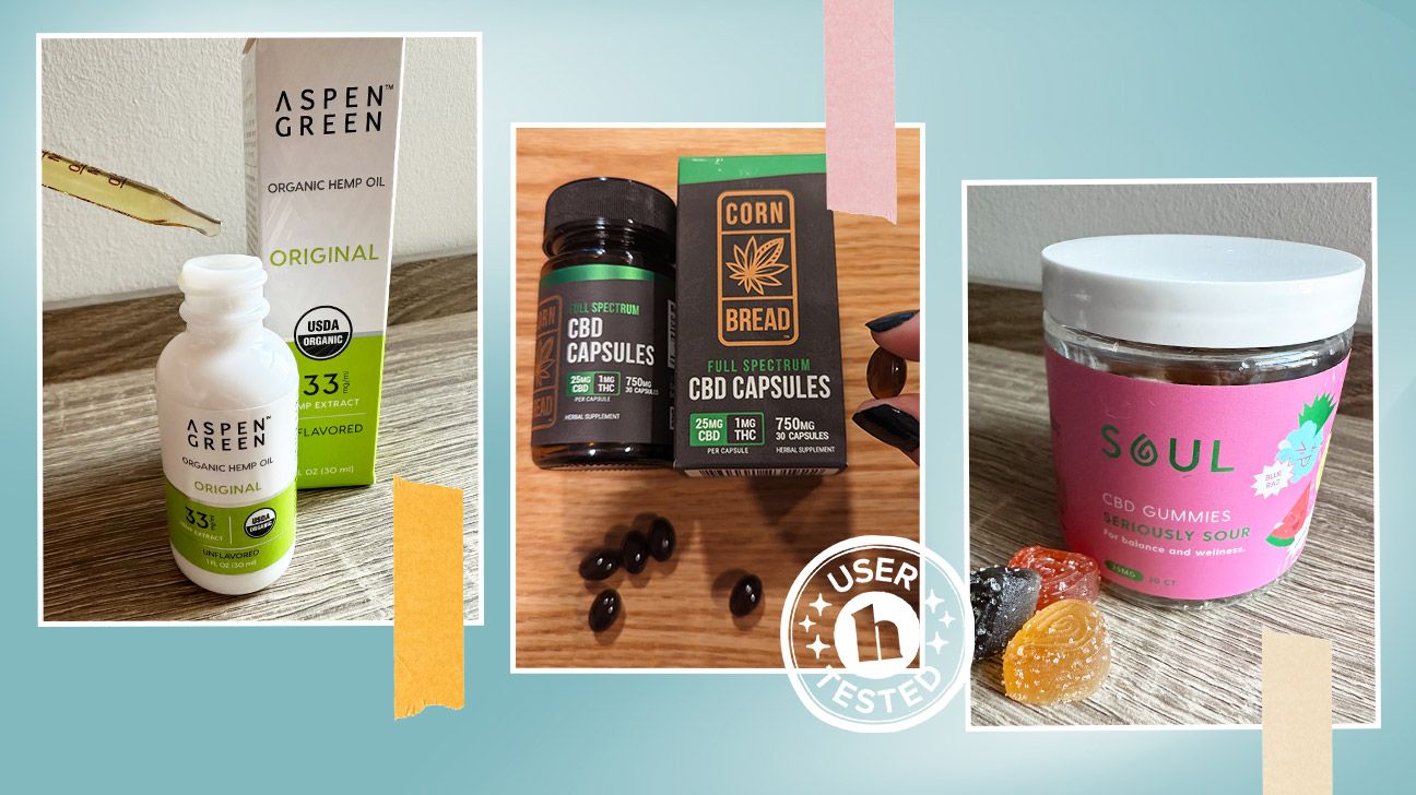 tester photos of CBD products from the best cbd brands, including Cornbread Hemp, aspen green, and Soul CBD