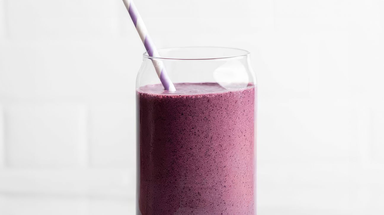 Blueberry vanilla smoothie.