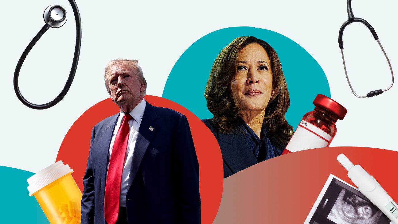 Donald Trump and Kamala Harris