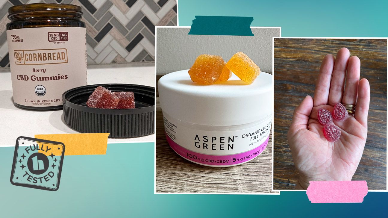 Tester images of the best CBD gummies for anxiety.