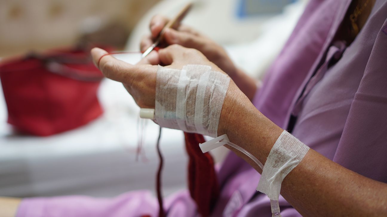 IV in hand
