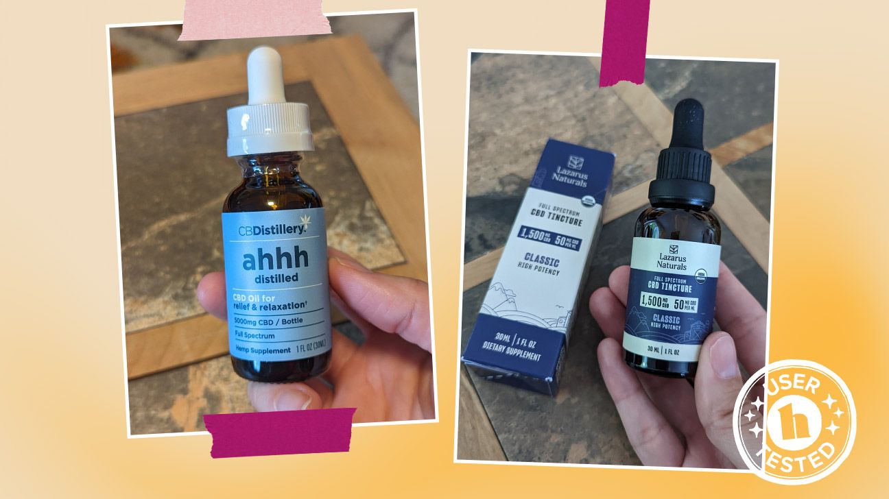 hands-on review photos of CBD oils