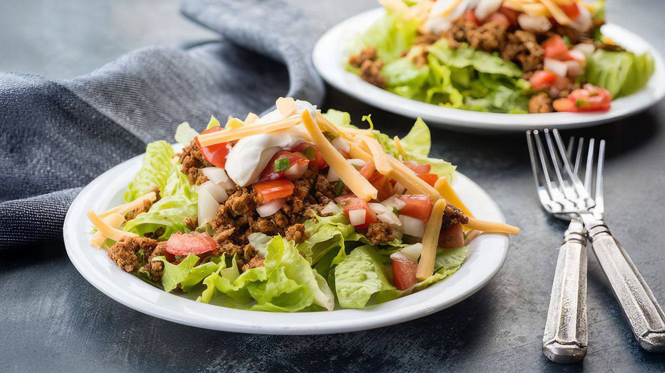 Turkey taco salad with pico de gallo