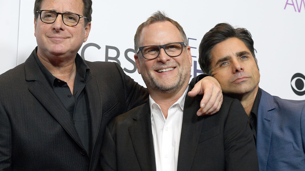 ‘Full House’ stars Bob Saget (left), Dave Coulier (center), and John Stamos (right).