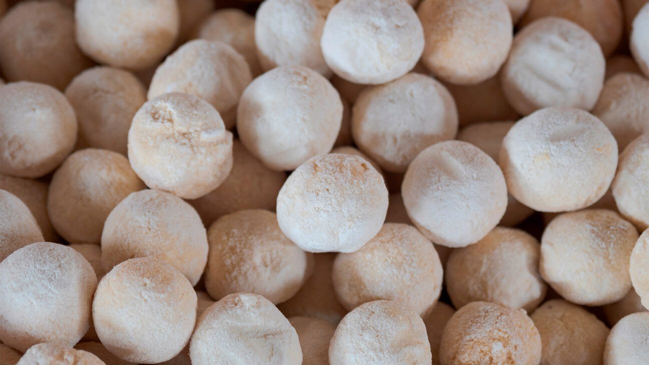 Dried yoghurt balls.