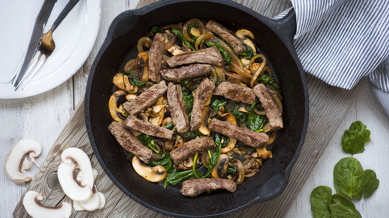 Steak and vegetable skillet