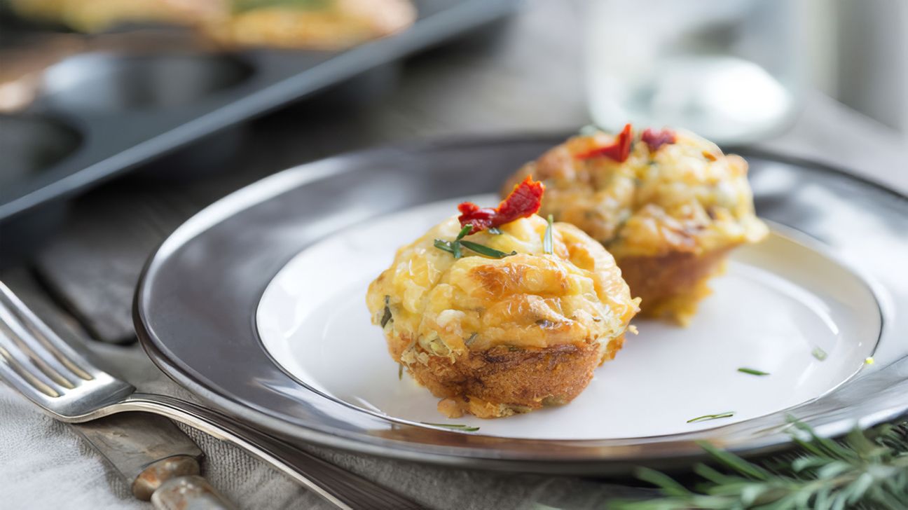 Rosemary, Goat Cheese, and Sun-Dried Tomato Frittata Muffins