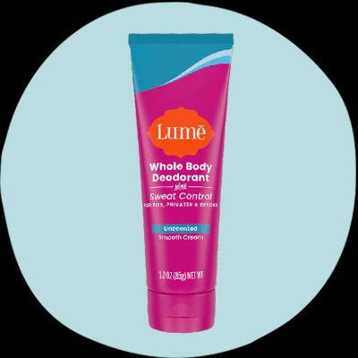 Lume deodorant cream tube spotlight
