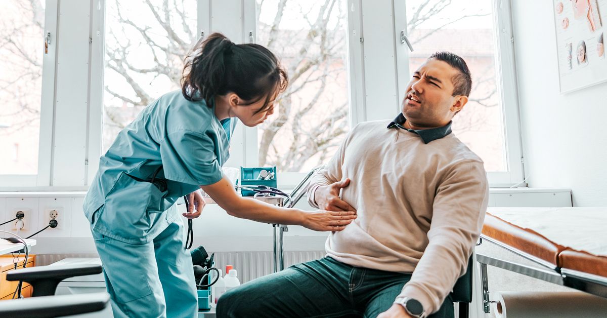 Doctor diagnosing a patient
