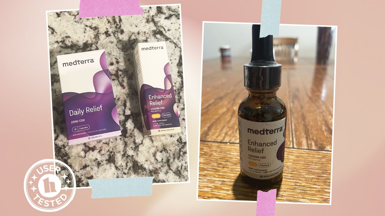 Healthline tester photos of Medterra CBD oil
