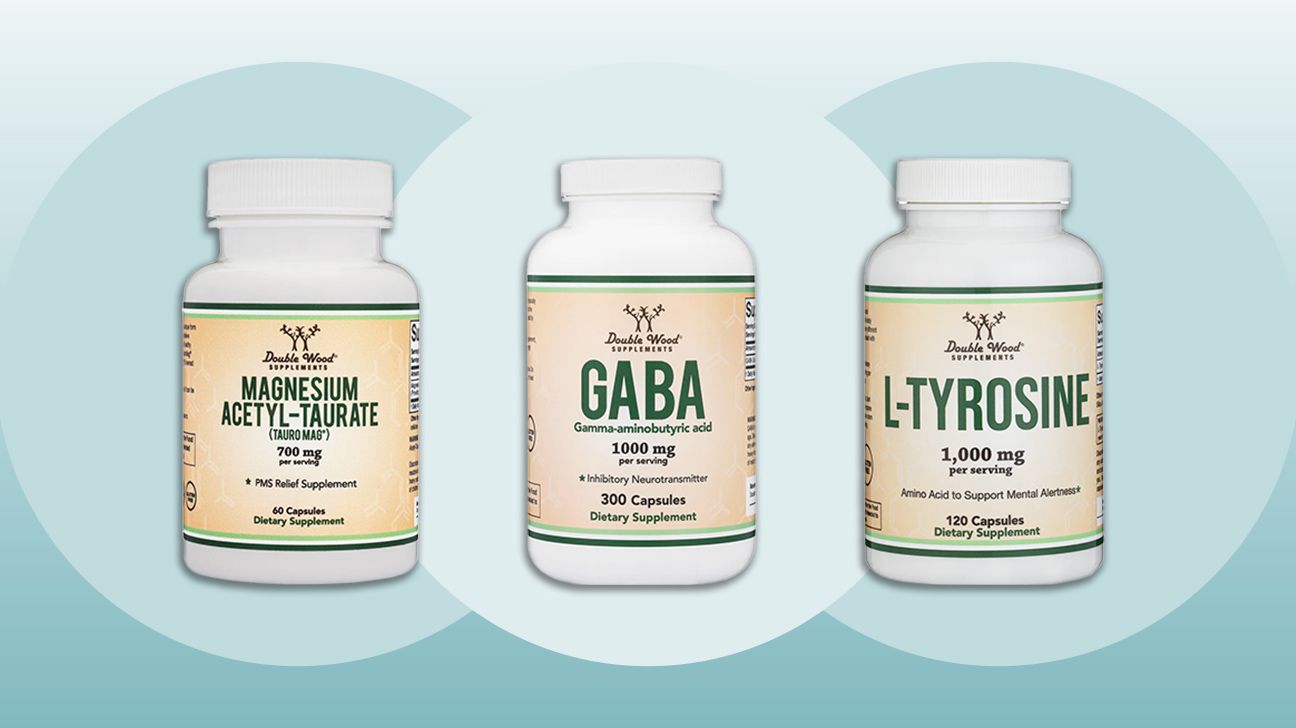 Double Wood Magnesium, GABA, and L-Tyrosine supplements