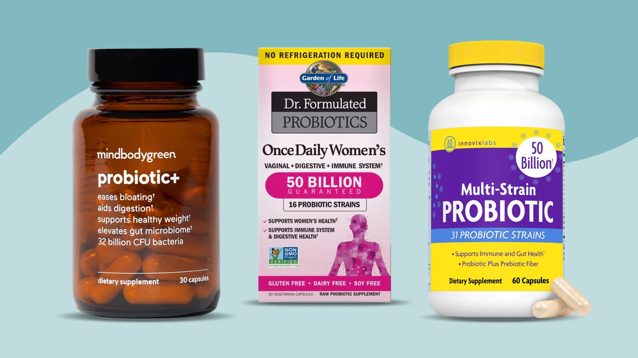 Three of the best probiotics for weight loss, including options from mindbodygreen, Garden of Life, and InnovixLabs.
