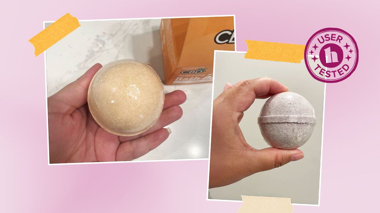 Tester photos of CBDfx CBD bath bombs