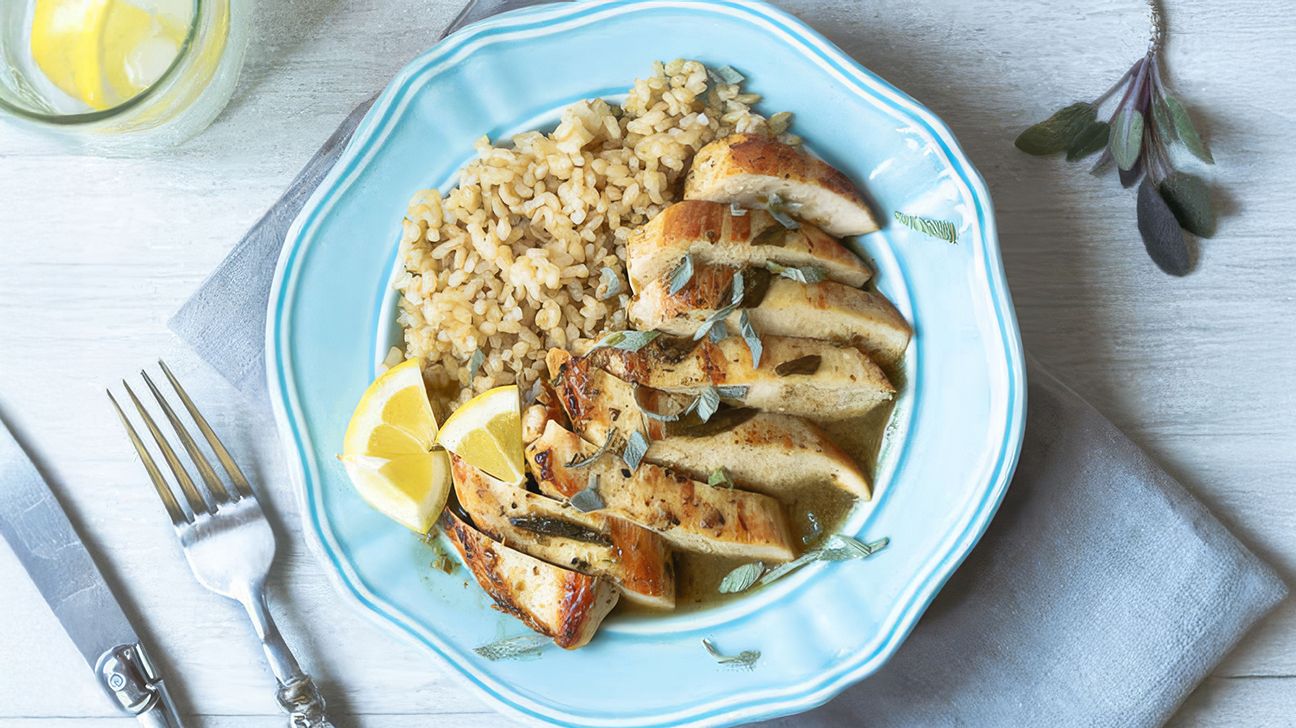 Citrus-Sage Chicken with Herbed Rice
