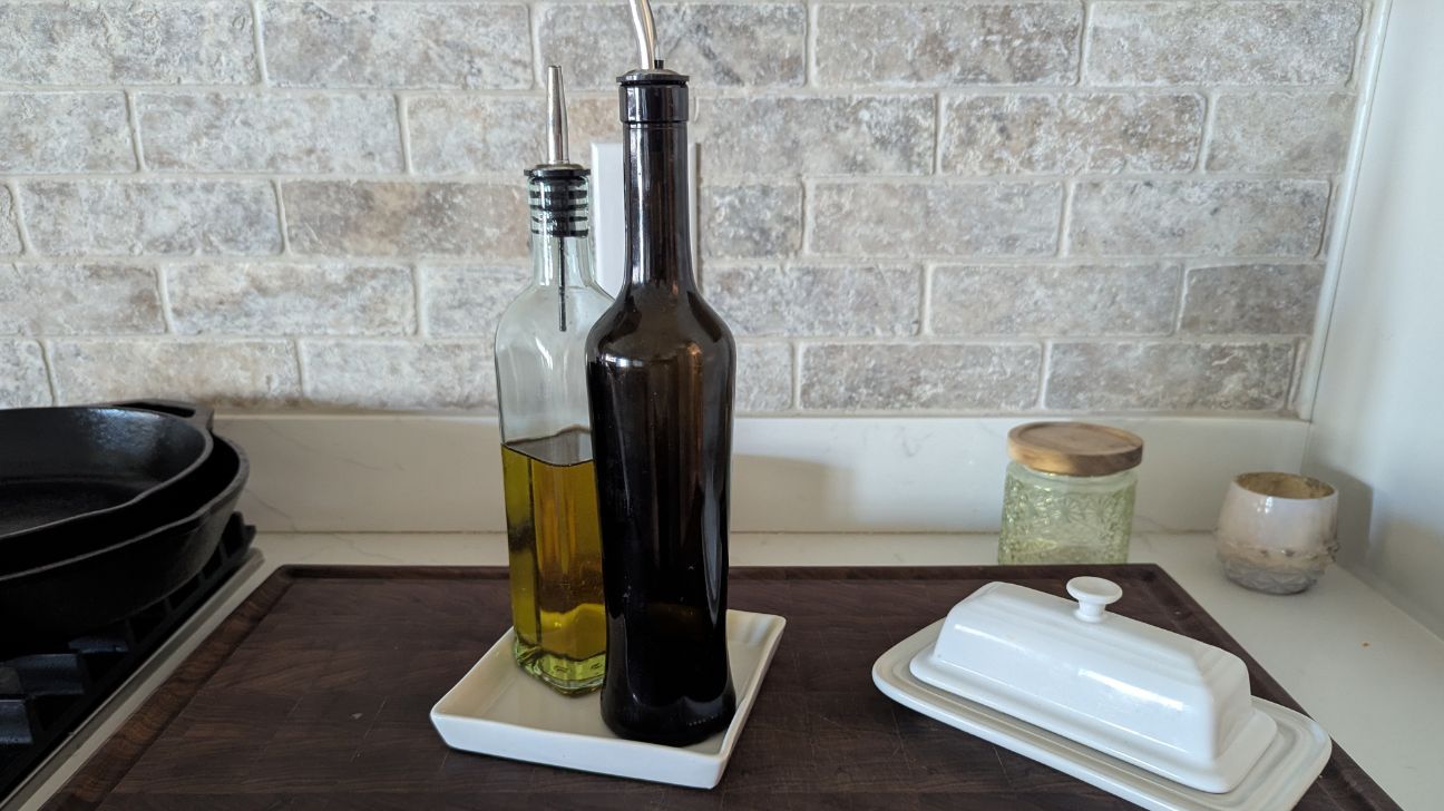 photo of cooking oils and butter dish