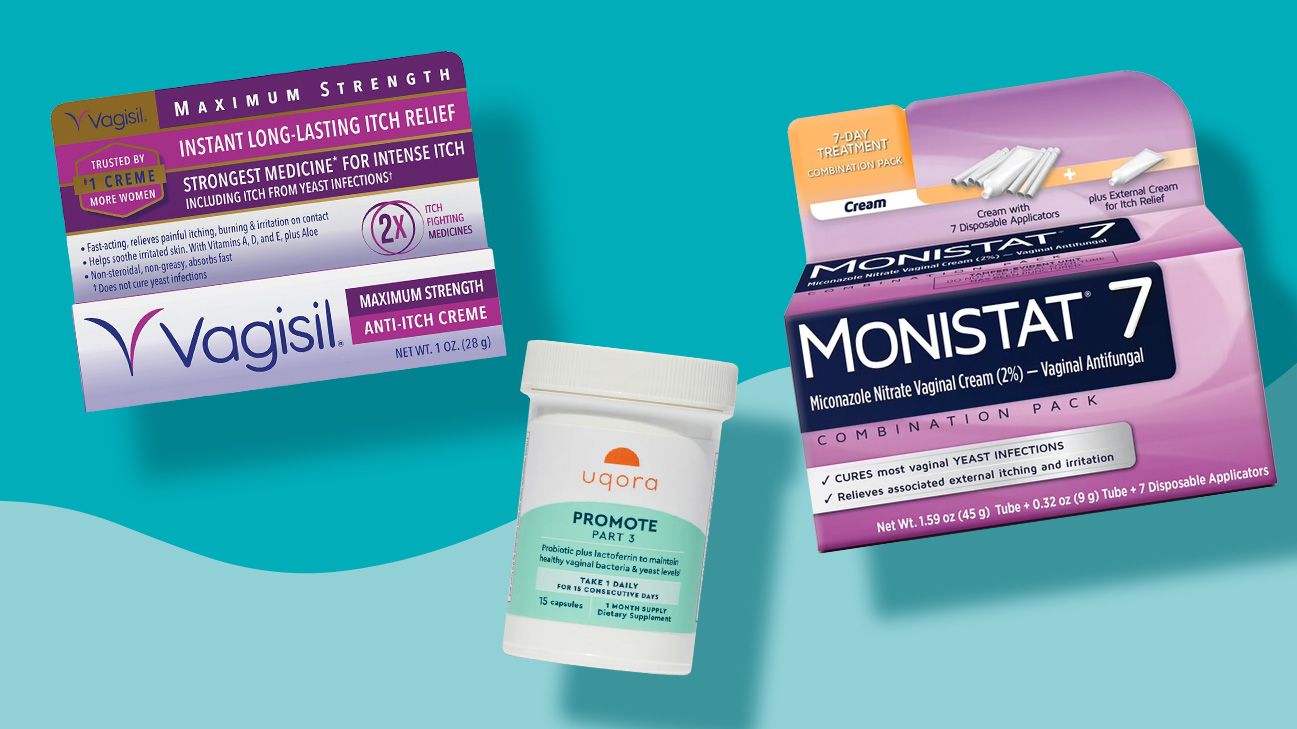 3 of our picks for the best yeast infection pills: vagisil, uqora promote, and monistat 7
