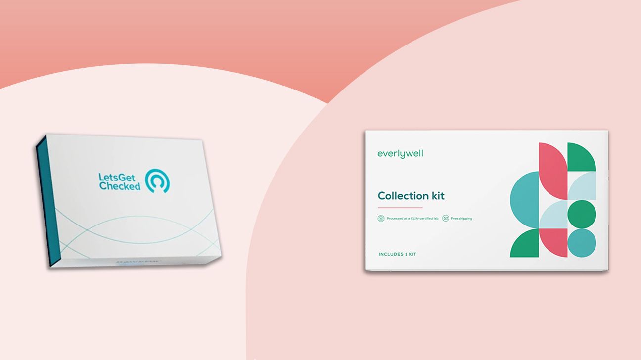 a collage of heart health tests by LetsGetChecked and Everlywell