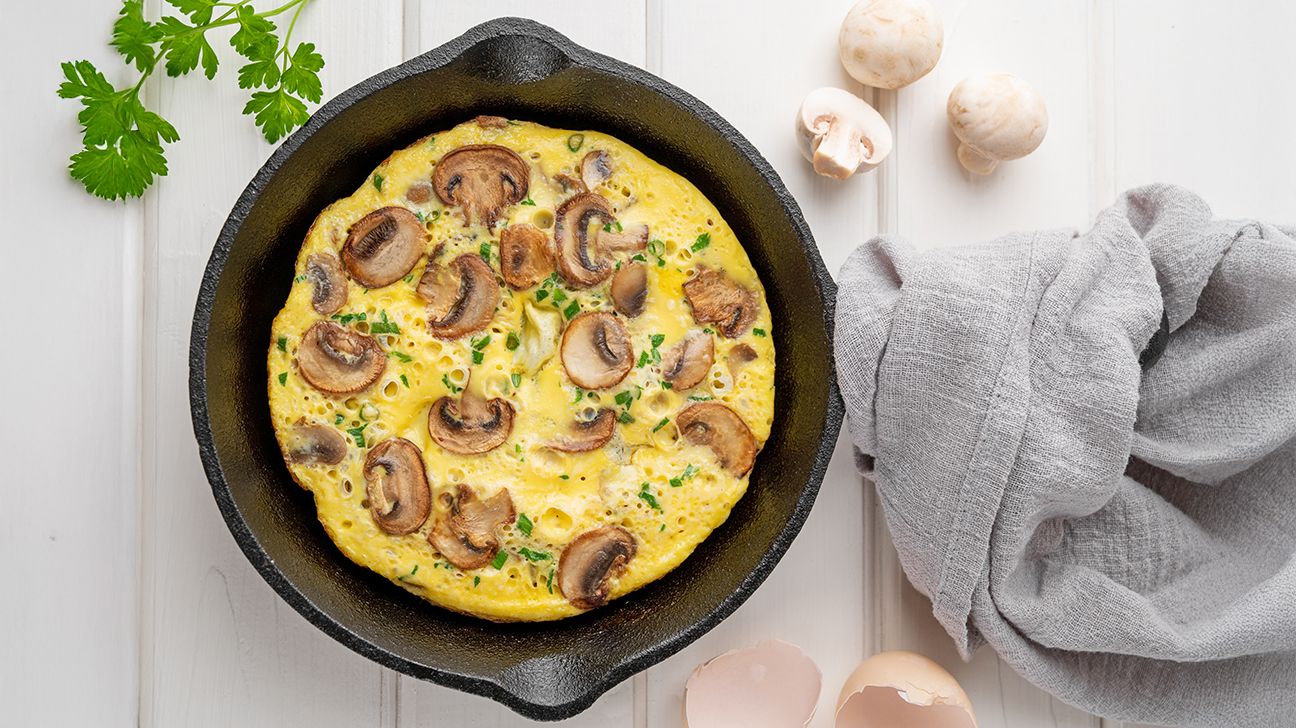Mushrooms and cheddar