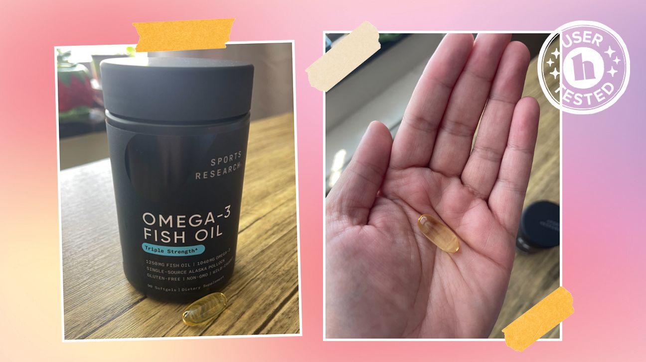 Tester imagery of Sports Research Omega 3 fish oil supplements