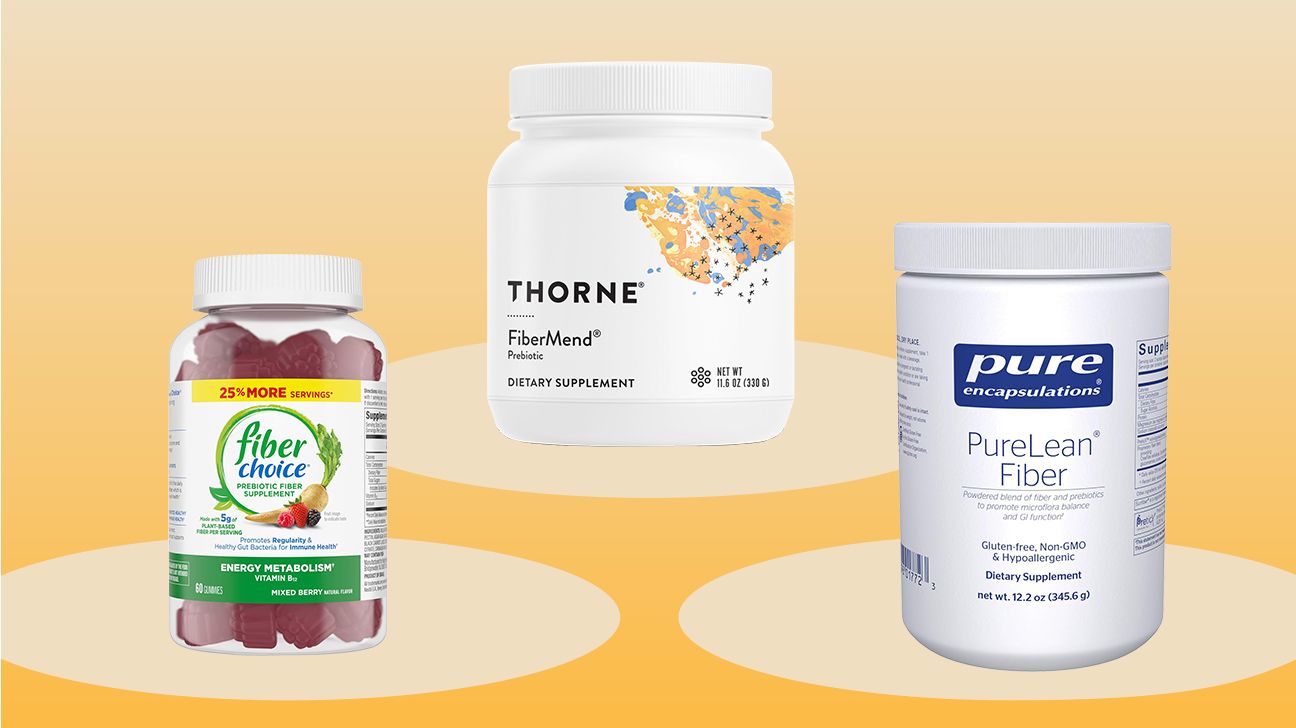 A selection of the best fiber supplements from Fiber Choice, Thorne, and Pure Encapsulations.