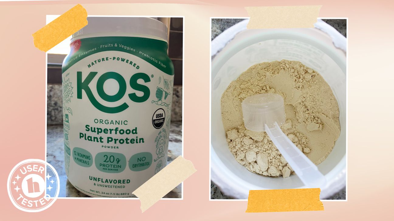 Tester images of KOS Superfood Protein Powder.