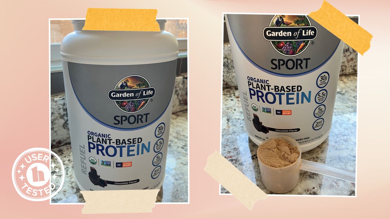 Tester images of Garden of Life Plant-Based Protein Powder.
