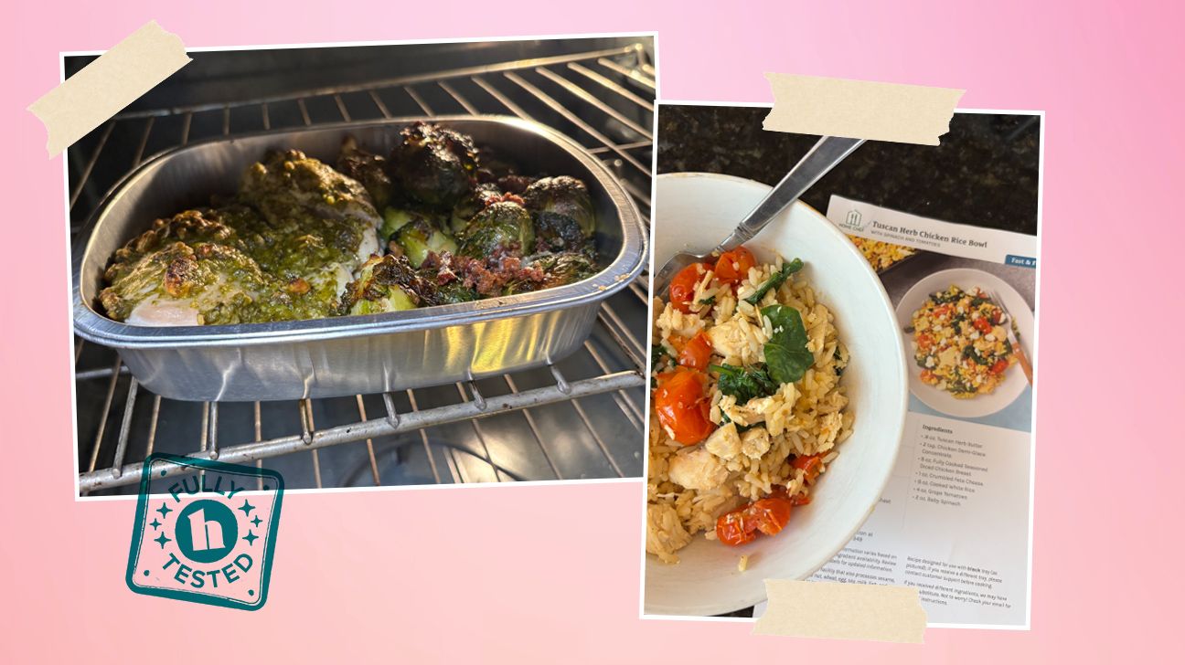 Home Chef Tuscan Herb and Rice recipe and chicken and sprouts instant meal, photos by Laurynn Gladd. 