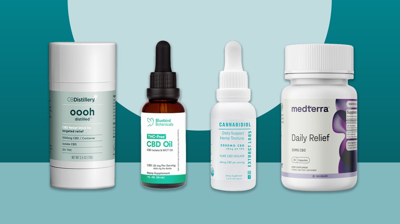 Four of the best CBD isolate products.