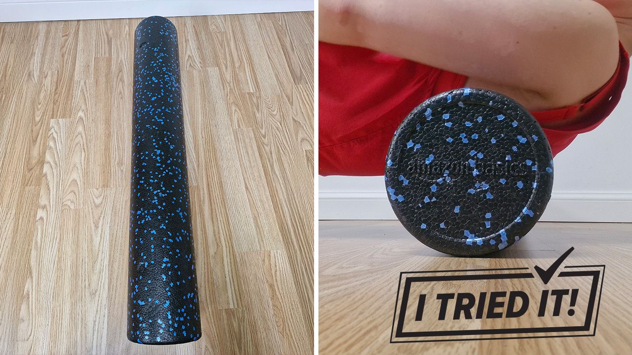 Amazon Basics Foam Roller tester review photos by Alice Porter-McLaughlin